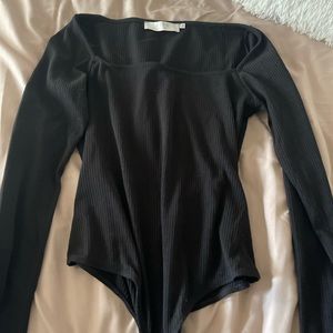 Square neck ribbed bodysuit (Nordstrom rack). Never worn super cute and simple!